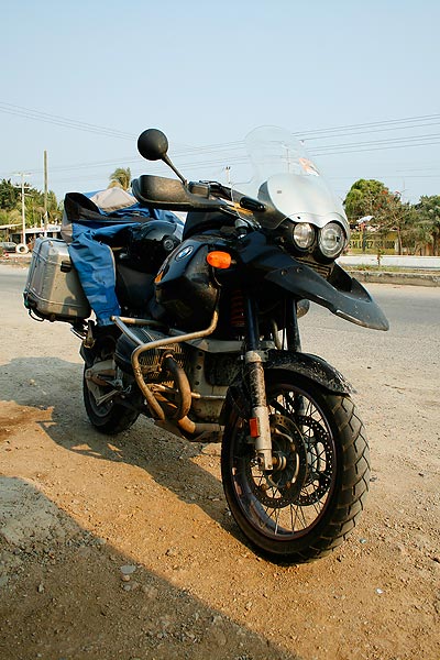 a BMW R1150GS in its element