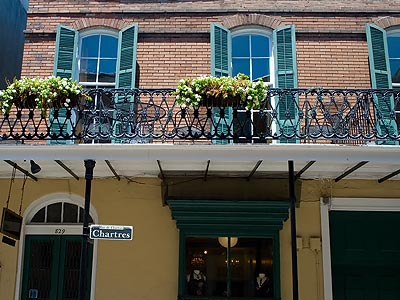 New Orleans balconies by day.