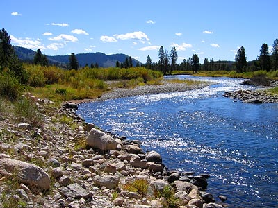 One of countless rivers in the area around Stanley, Idaho.