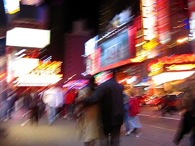 The locals look straight ahead, the tourists all look up.