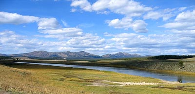 One of the many valleys in Yellowstone